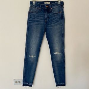 ❤️ NWOT Madewell 9” High-Rise Skinny Jeans in York Wash - Rip and Repair